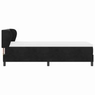 Легло тип Box Spring с матрак тъмно сиво 80x200 см кадифе Черно