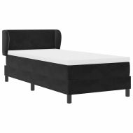 Легло тип Box Spring с матрак тъмно сиво 80x200 см кадифе Черно