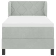 Легло тип Box Spring с матрак тъмно сиво 80x200 см кадифе