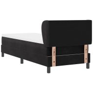 Легло тип Box Spring с матрак тъмно сиво 80x200 см кадифе Черно