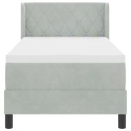 Легло с пружинирана основа Светлосиво 200 x 80 см Полиестер