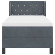 Легло с пружинирана основа Тъмен сив 200 x 80 см Полиестер