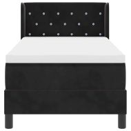 Легло с пружинирана основа с матрак Черно 200 x 80 см Полиестер