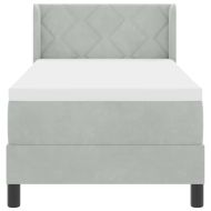 Легло с пружинирана основа Светлосиво 200 x 80 см Полиестер