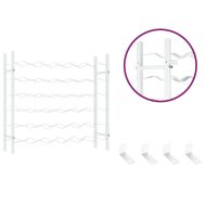 Стойка за вино за 36 бутилки, бяла, метална