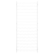 Стойка за вино за 96 бутилки, бяла, метална