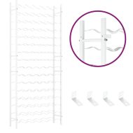 Стойка за вино за 96 бутилки, бяла, метална