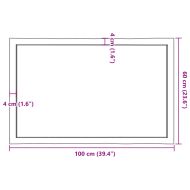 Плот за маса тъмнокафяв 100x60x(2-6) см обработен масивен дъб