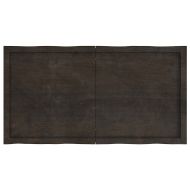 Плот за маса тъмнокафяв 120x60x(2-6) см обработен масивен дъб