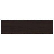 Плот за маса тъмнокафяв 180x50x(2-4) см обработен масивен дъб