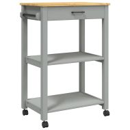 Кухненска количка "MONZA" 60x40x88,5 см борово дърво масив