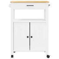 Кухненска количка "MONZA" 60x40x88,5 см борово дърво масив