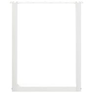 Крака за трапезарна маса, U-образни, 2 бр., бели, 60 x (72-73) см, стомана