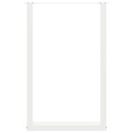 Крака за бар маса, U-образни, 2 бр., бели, 60x(90-91) см, стомана