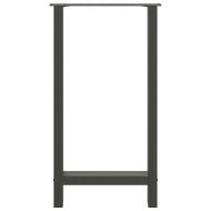 Крака за бар маса, антрацит, 2 бр., 50 x (90-91) см, стомана