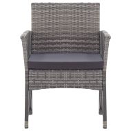 Градински кресла с възглавници, 2 бр, антрацит, полиратан