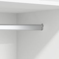 Гардероб, бял, 50x50x200 см, инженерно дърво