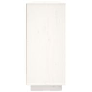 Сайдборд, бял, 120x35x80 см, бор масив