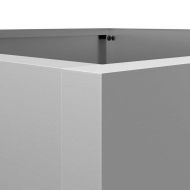 Кашпа, сребриста, 42x38x75 см, поцинкована стомана