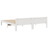 Рамка за легло без матрак, бял, 180x200 см, бор масив