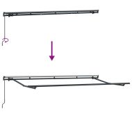 Сгъваем навес Многоцветен 350 x 200 cm Полиестер и алуминий