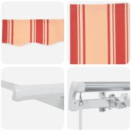 Сгъваем навес Многоцветен 350 x 200 cm Полиестер и алуминий