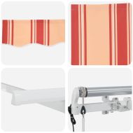 Сгъваем навес Многоцветен 350 x 200 cm Полиестер и алуминий