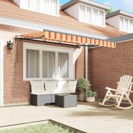 Сгъваем навес Многоцветен 350 x 200 cm Полиестер и алуминий