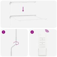 Сгъваем навес Многоцветна ивица 350x200 см текстил