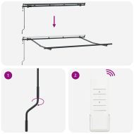 Сгъваем навес Червено 350 x 200 cm Полиестер и алуминий