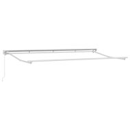 Сгъваем навес Бяло 400x200 см текстил