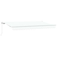 Сгъваем навес Бяло 400 x 200 cm Полиестер и алуминий