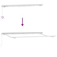 Сгъваем навес Бяло 400 x 200 cm Полиестер и алуминий
