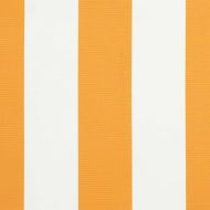 Сгъваем навес Жълт и бял 300x250 см текстил