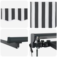 Сгъваем навес Антрацит и бяло 300x250 см текстил