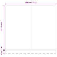 Сгъваем навес Многоцветна ивица 300x250 см текстил