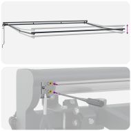 Сгъваем навес Оранжево и кафяво 450x300 см текстил