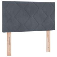 Легло тип Box Spring с матрак тъмно сиво 80x200 см кадифе