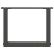 Крака за масичка за кафе, U-образни, 2 бр., антрацит, 40x(30-31) см, стомана