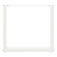 Крака за масичка за кафе, U-образни, 2 бр., бели, 50 x (42-43) см, стомана