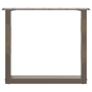 Крака за масичка за кафе, U-образни, 2 бр., естествена стомана, 50 x (42-43) см, стомана