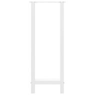 Крака за бар маса, бели, 2 бр., 40 x (100-101) см, стомана