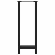 Крака за бар маса, черни, 2 бр., 50 x (100-101) см, стомана