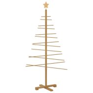 Дървено Коледно Дърво с поставка Кафяво 150 cm бамбук