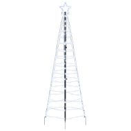 LED коледна елха с колчета за земя Хладно бяло 250 cm Желязо