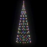 LED коледна елха с колчета за земя Многоцветен 250 cm Желязо