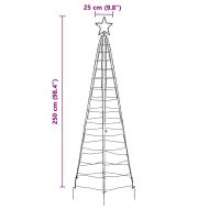 LED коледна елха с колчета за земя Синьо 250 cm Желязо