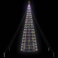 LED коледна елха с колчета за земя Многоцветен 400 cm Желязо