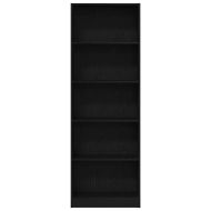 Рафт за книги Черния дъб 60 x 24 x 176 см Инженерно дърво