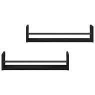 Стенен рафт 2 pcs Черен дъб 60 x 16 x 14 cm Инженерно дърво